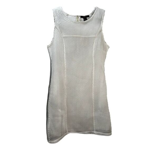 Forever 21 White Mesh Mini Tank Dress Sleeveless Medium‎ - Picture 1 of 4